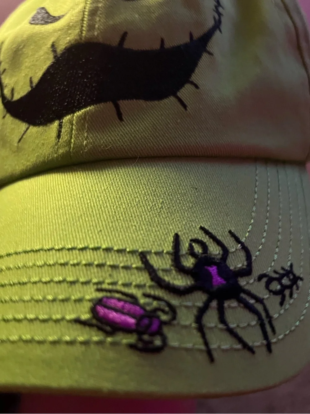HALLOWEEN SPECIAL: Neon Green “NBC” Disney official hat NWOT